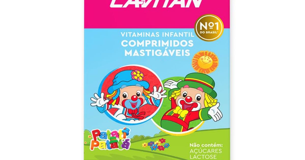 LAVITAN Vitamina Infantil Mastigável Tutti Frutti Rosa Lavitan 60 Cápsulas