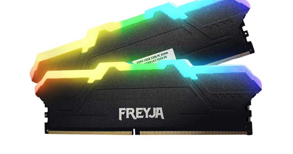 Memória RAM Freyja RGB 16GB (01x16GB) DDR4 3200MHz DIMM 1,2V, Excelente Desempenho para Computadores Desktop de Jogos